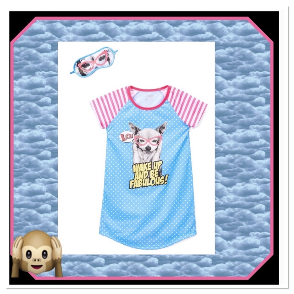 “Be Fabulous “ Sleep Shirt & Mask Set